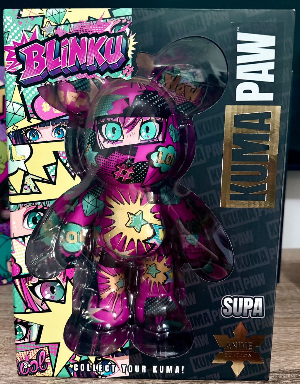 Kuma Paw SUPA Anime Edition Blinku 9.5” Designer Collectible Figure – New